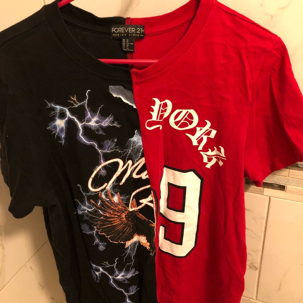 Half and Half Graphic T-shirt